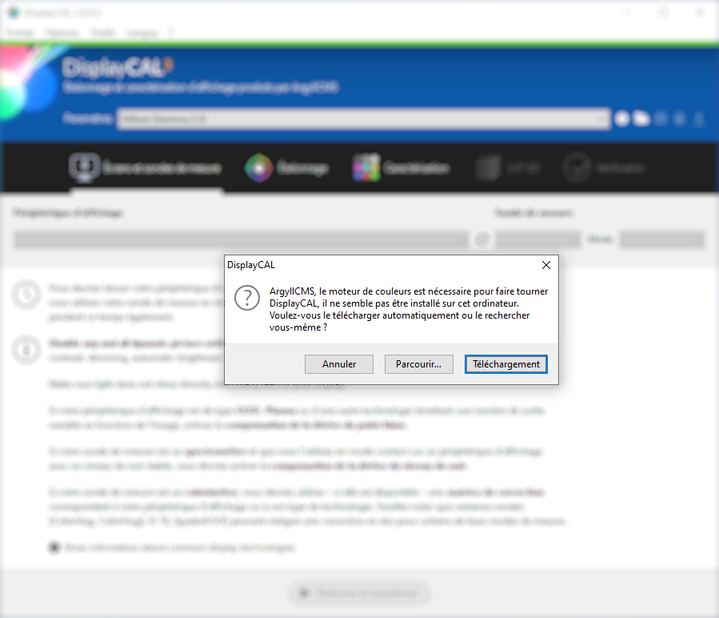 Fig.2 - Installation ArgyllCMS