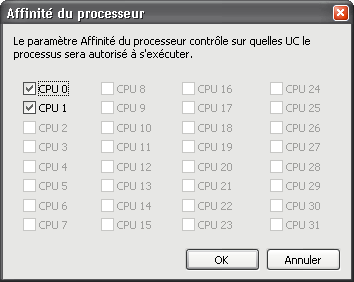 Associer un processeur à un processus