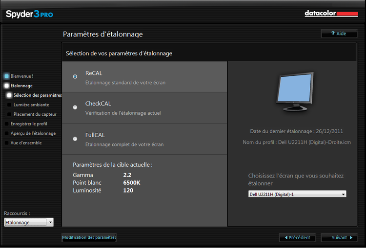 Les différentes solutions de calibration