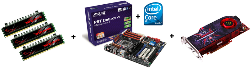 Configuration : 3 x 2Go de DDR3-16000 G-Skill Ripjaws + P6T deluxe v2 + Core i7 920 + xFx HD 4890