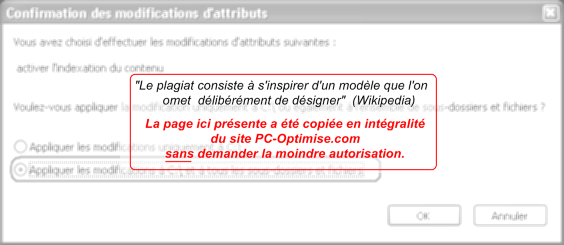 D&eacute;sactivation de l&acute;indexation des fichiers