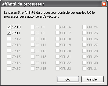 Associer un processeur à un processus